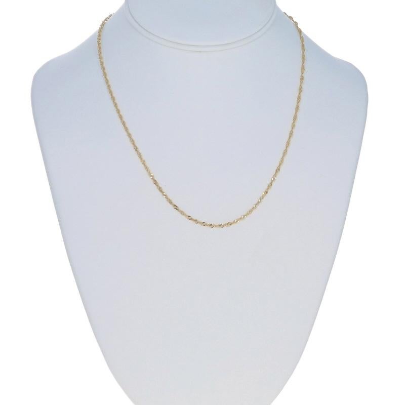 Yellow Gold Singapore Chain Necklace 17 3/4