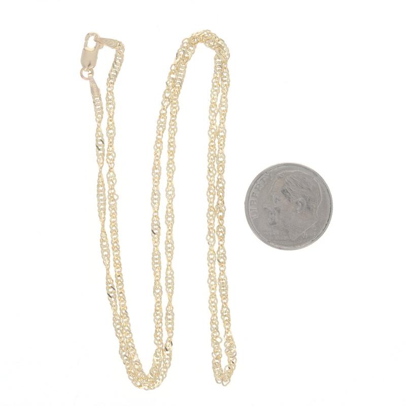 Women's Yellow Gold Singapore Chain Necklace 17 3/4