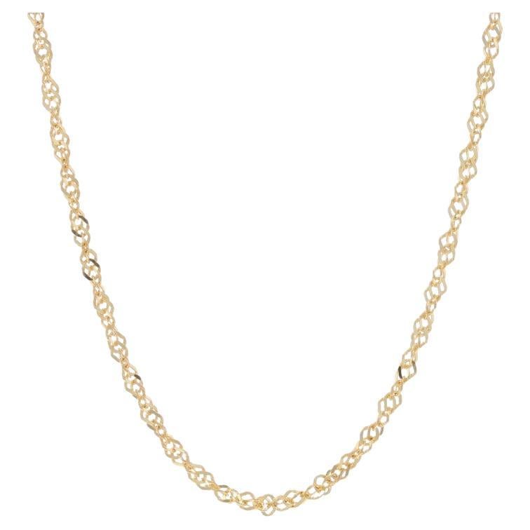 Gelbgold Singapur Kette Halskette 17 3/4" - 10k Italien