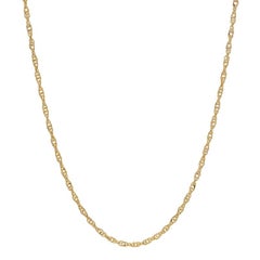 Collier de chaîne Singapour en or jaune 18" - 14k