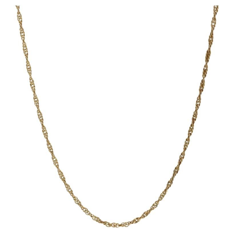 Collana a catena Singapore in oro giallo da 18" - 14k