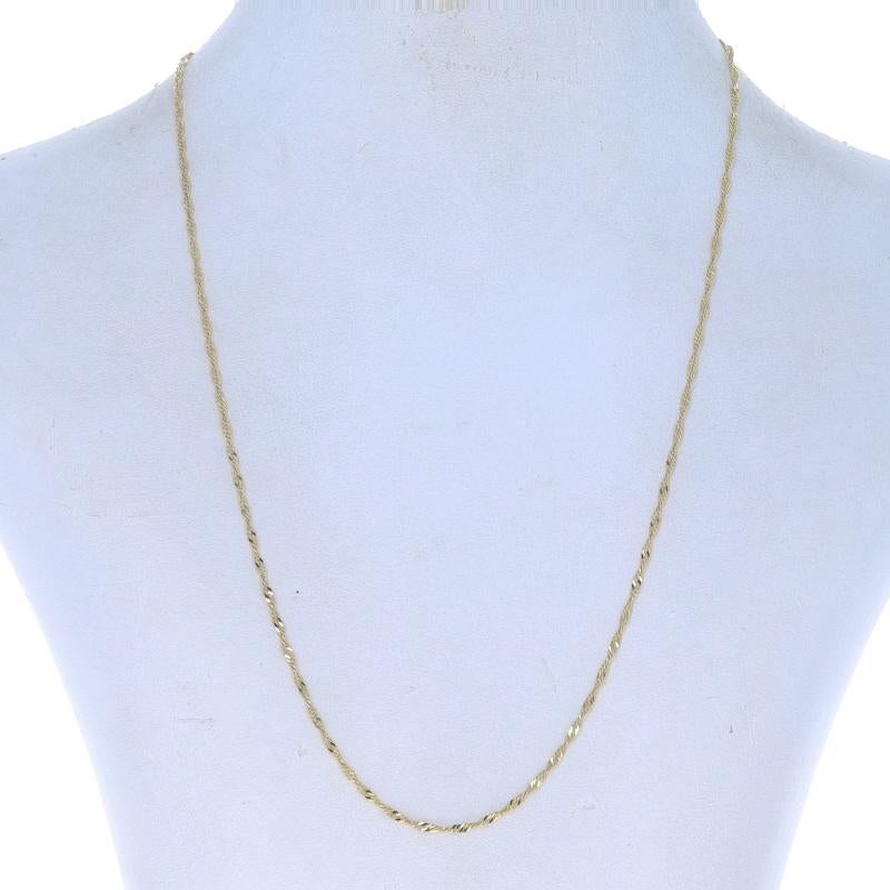 Yellow Gold Singapore Chain Necklace 18