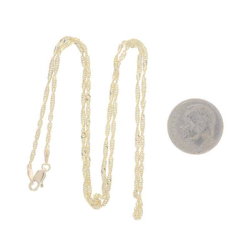 Women's Yellow Gold Singapore Chain Necklace 18