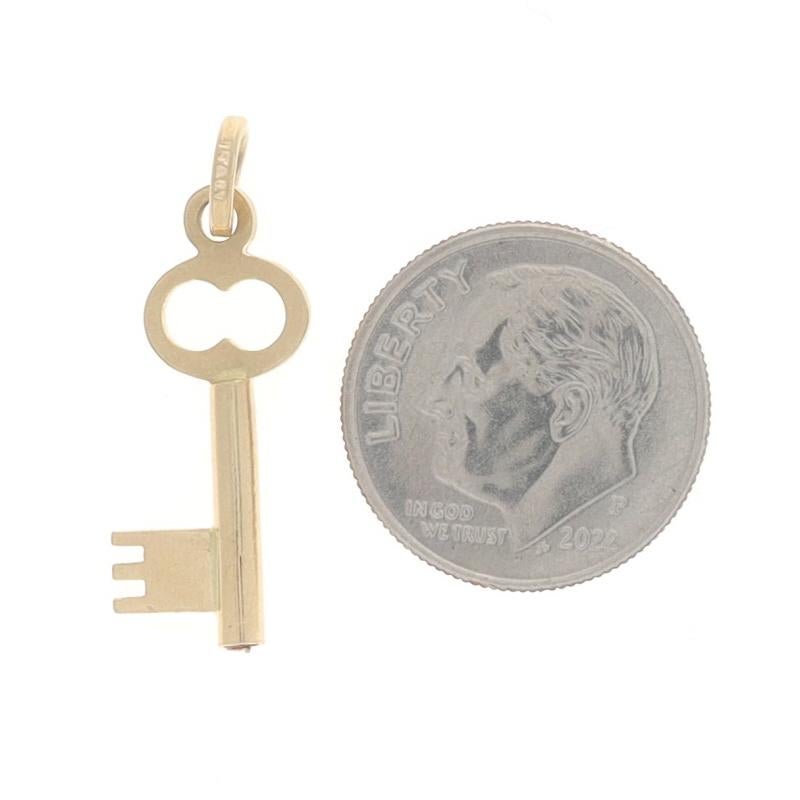 Gelbgold Skelett Schlüssel Charm - 14k Anhänger Italien für Damen oder Herren