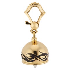 Yellow Gold Small Tribal Meditation Bell by Paul Morelli Pendant