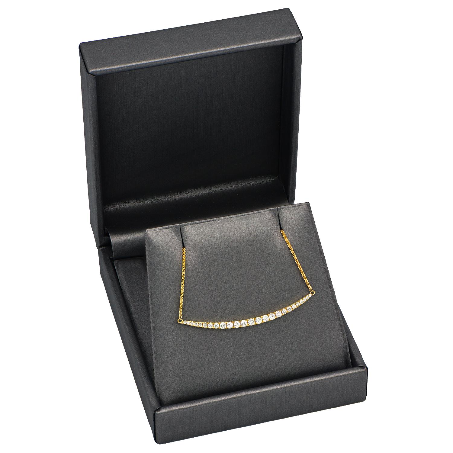 Contemporary Yellow Gold Smile Necklace For Sale