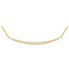 Yellow Gold Smile Necklace