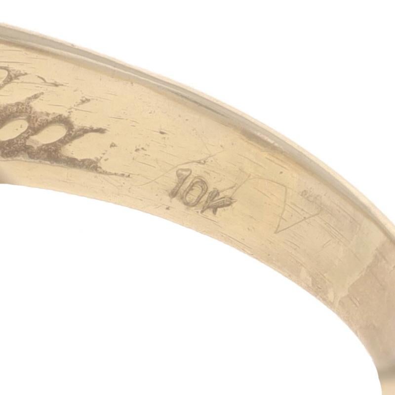 Gelbgold Rauchquarz Cocktail Solitär Ring - 10k Smaragd 9.65ct im Angebot 2