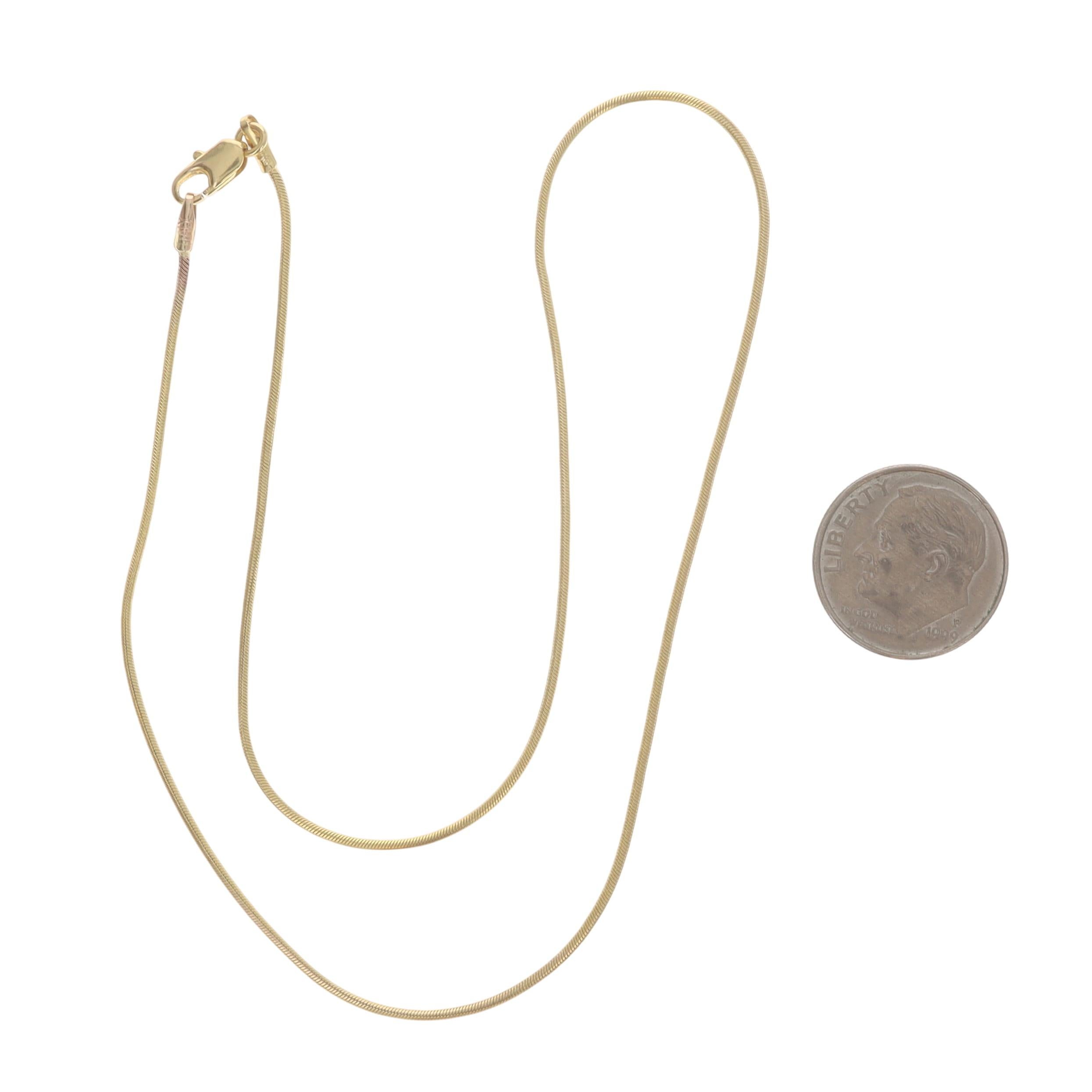 Collier en or jaune avec chaîne serpent 14