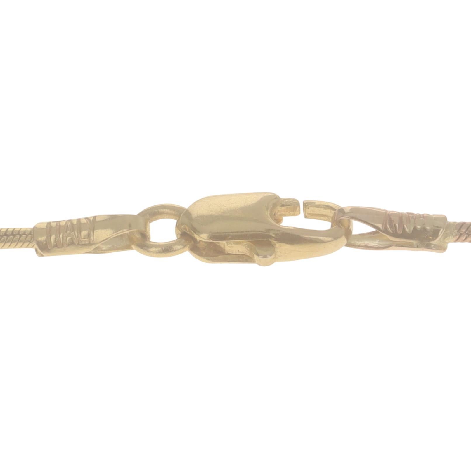Collier en or jaune avec chaîne serpent 14
