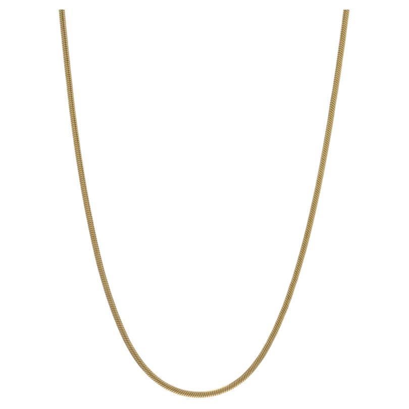 Collana a catena a serpente in oro giallo 14" 14k
