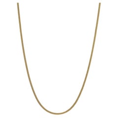 Collana a catena a serpente in oro giallo 14" 14k