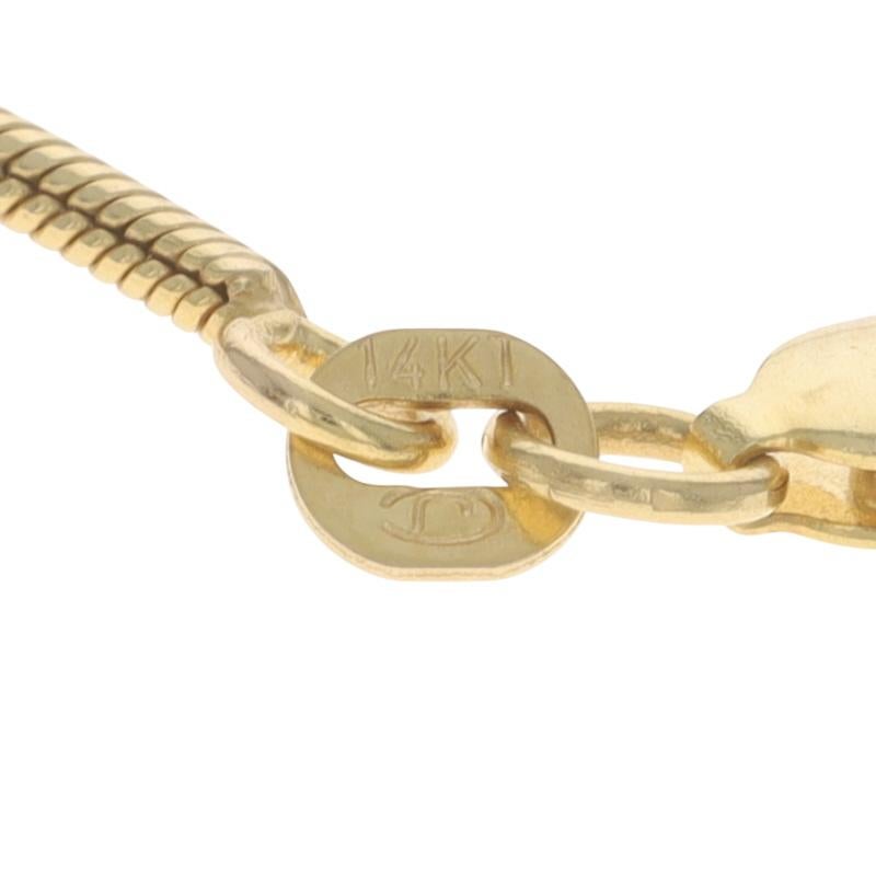 Collana con catena a serpente in oro giallo da 16 1/4