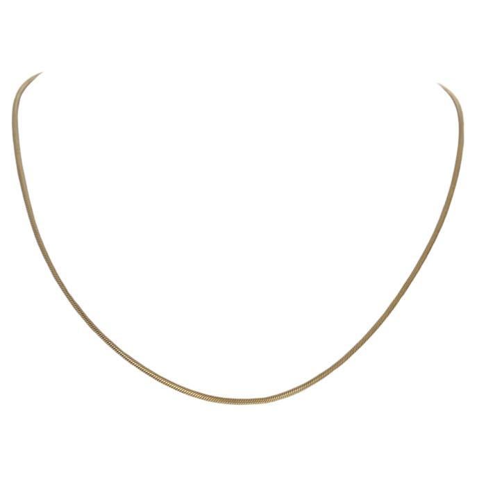 Collana con catena a serpente in oro giallo da 16 1/4" - 14k