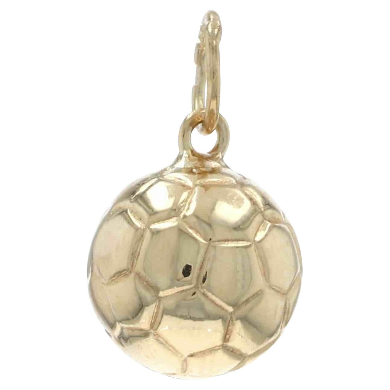 Yellow Gold Soccer Ball Charm - 14k Sports