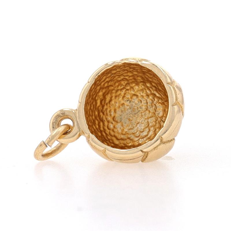 Yellow Gold Soccer Ball Pendant - 14k Football Sports Charm In Excellent Condition In Greensboro, NC
