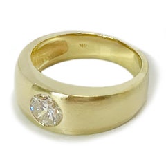 Yellow Gold Solitaire Diamond Ring