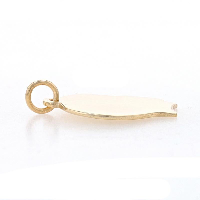 Yellow Gold Son's Silhouette Engravable Charm - 14k Little Boy Mother's Pendant In Good Condition For Sale In Greensboro, NC