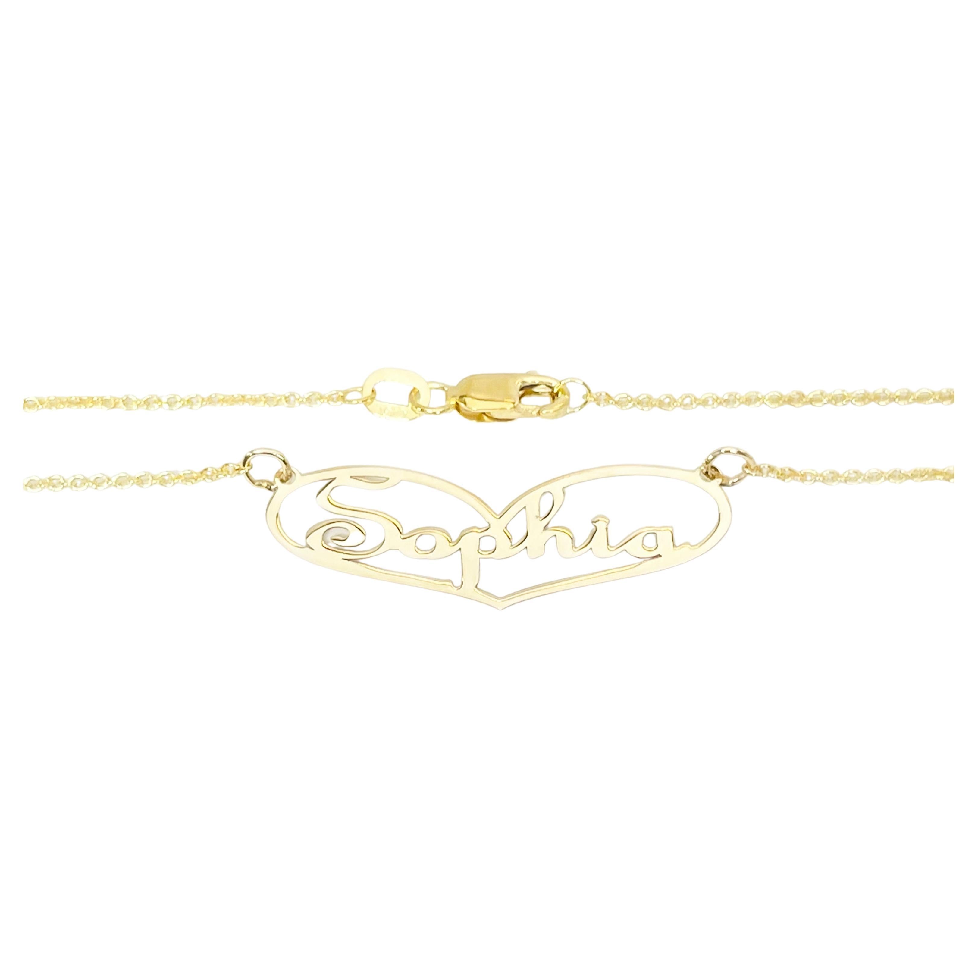 Collana con ciondolo Sophia in oro giallo In condizioni Nuovo in vendita a Palm Desert, CA