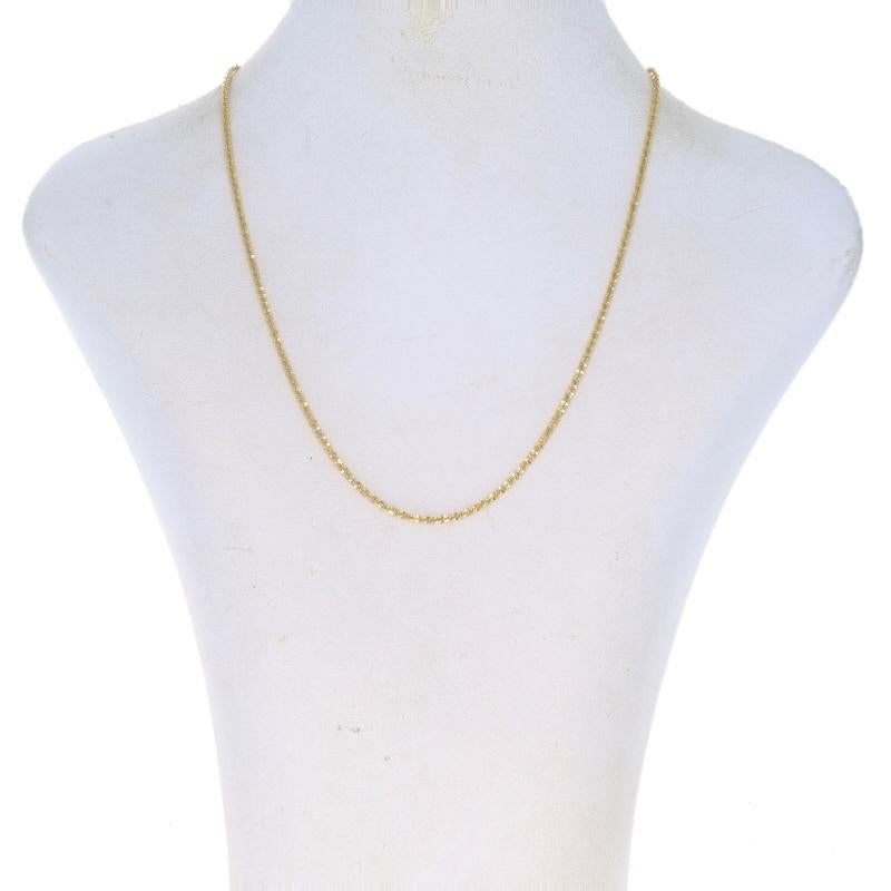 Collana a catena in oro giallo con scintille da 16
