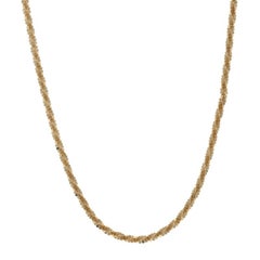 Collier en or jaune avec chaîne étincelante 23" - 14k