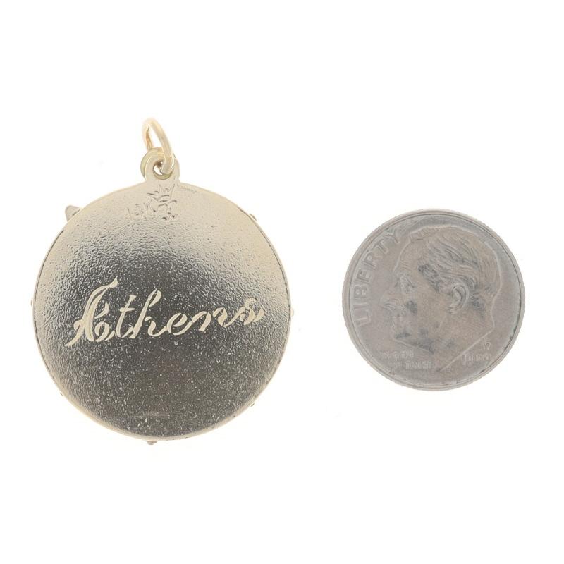 Pendentif unisexe d'Athènes en or jaune 14 carats, Grèce Unisexe en vente