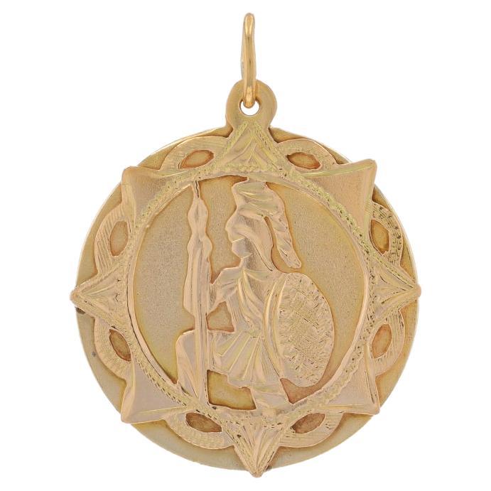 Pendentif unisexe d'Athènes en or jaune 14 carats, Grèce en vente