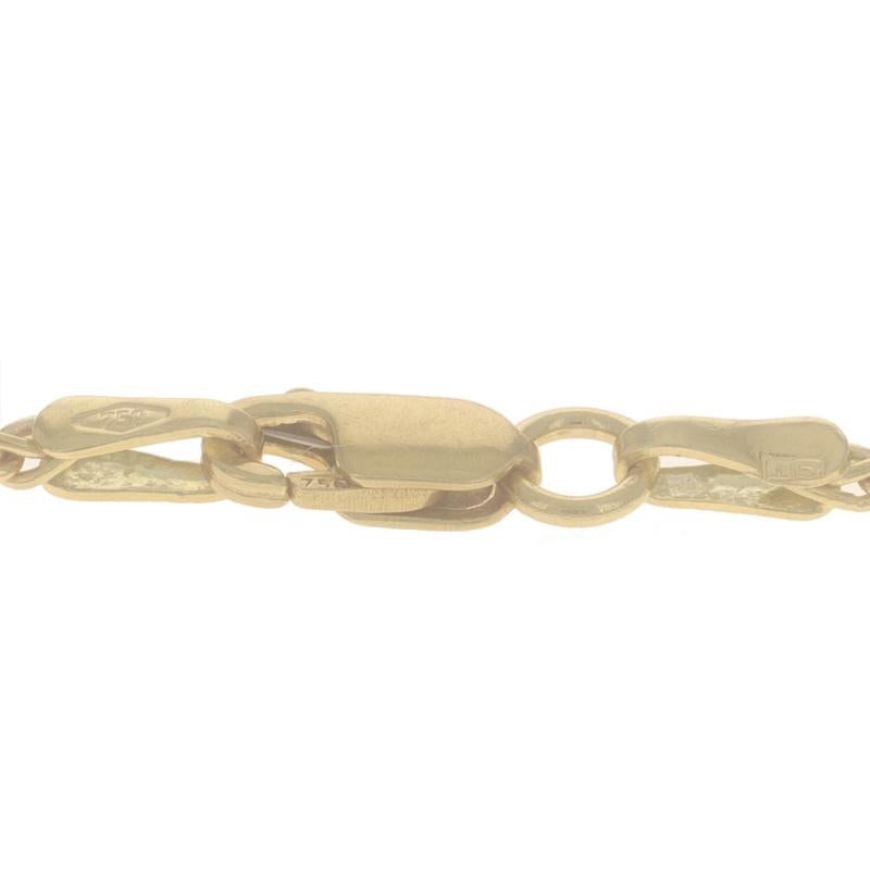 Gelbgold Spiga Kette Halskette 18