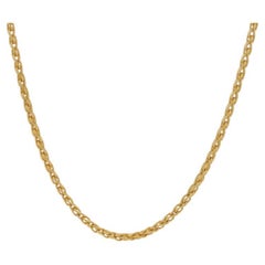 Gelbgold Spiga Kette Halskette 18" - 18k