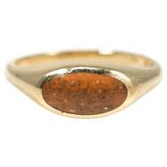 Anello intarsiato in oro giallo Spiny Oyster di Kabana