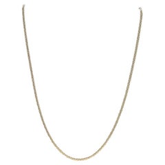 Yellow Gold Square Byzantine Chain Necklace 23 3/4" - 10k