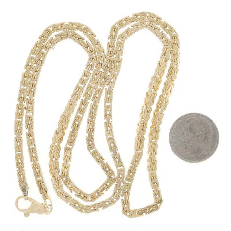 Collier à chaîne byzantine carrée 24 3/4