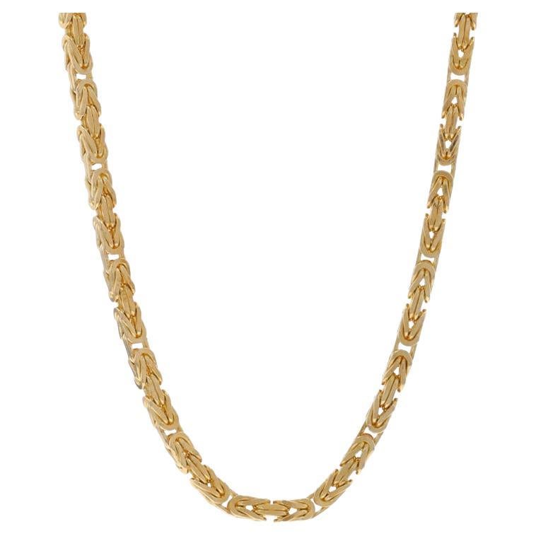 Quadratische byzantinische Kette aus Gelbgold 24 3/4" - 14k Italien