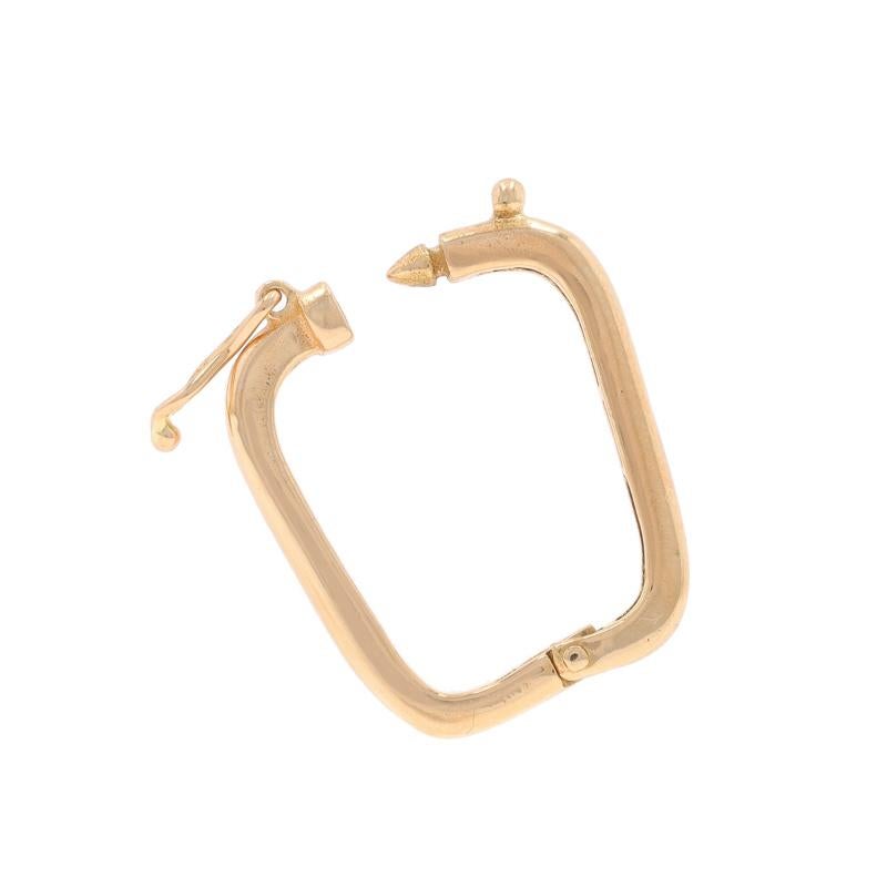 Clip d'amélioration carrée en or jaune 14 carats Excellent état - En vente à Greensboro, NC