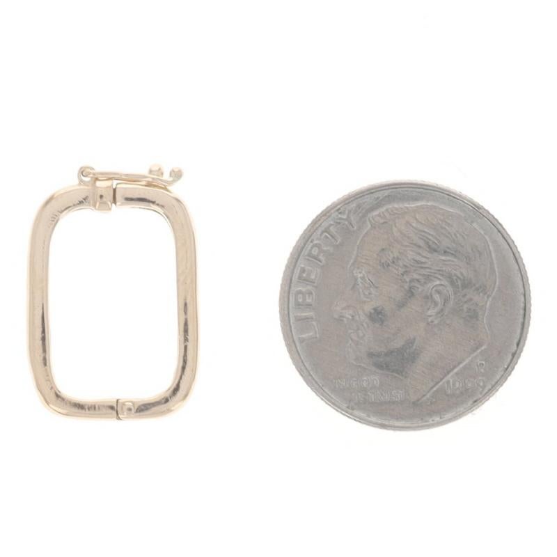 Clip d'amélioration carrée en or jaune 14 carats en vente 1