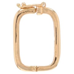 Clip d'amélioration carrée en or jaune 14 carats