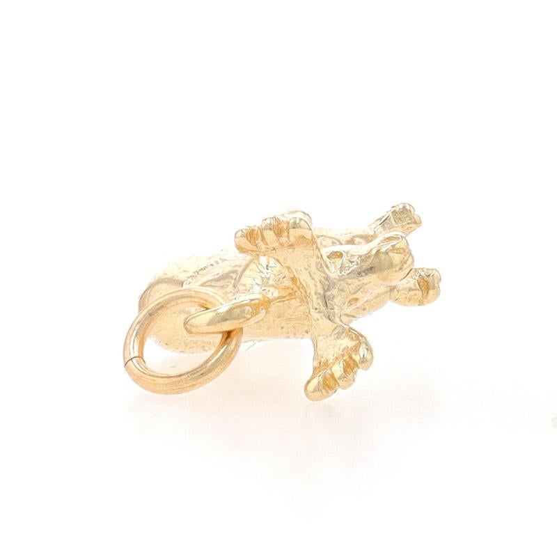 Yellow Gold Standing Moose Charm - 14k Wildlife In Excellent Condition For Sale In Greensboro, NC