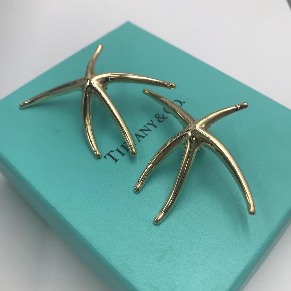 Yellow Gold Star Fish Earrings Tiffany & Co. 18 Karat In Excellent Condition In New York, NY