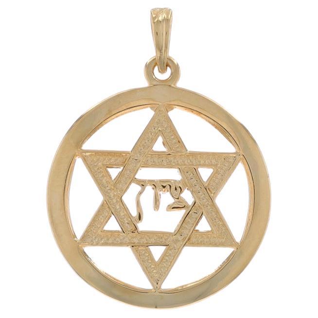 Yellow Gold Star of David Pendant - 14k Faith Judaica