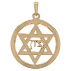 Yellow Gold Star of David Pendant - 14k Faith Judaica