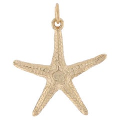 Yellow Gold Starfish Pendant - 14k Ocean Life Sea Star Charm