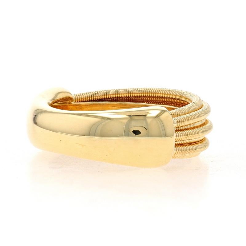 Yellow Gold Statement Band - 18k Wire Ring Size 7 Italy For Sale 1