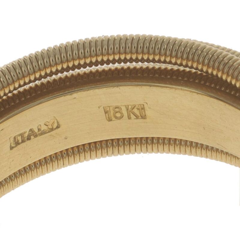 Yellow Gold Statement Band - 18k Wire Ring Size 7 Italy For Sale 3