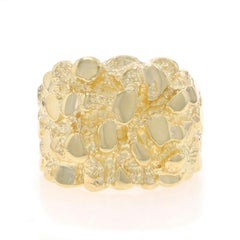 Yellow Gold Statement Men's Ring - 14k Nugget