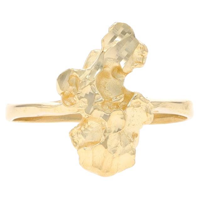 Yellow Gold Statement Ring - 14k Nugget