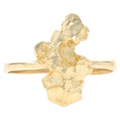 Yellow Gold Statement Ring - 14k Nugget