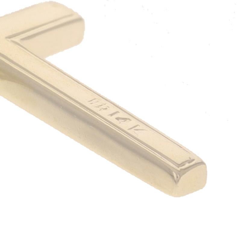 Pendentif croix rayée en or jaune - 14k Faith en vente 1