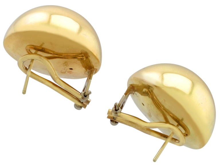 Yellow Gold Stud Earrings, 1993 For Sale at 1stdibs