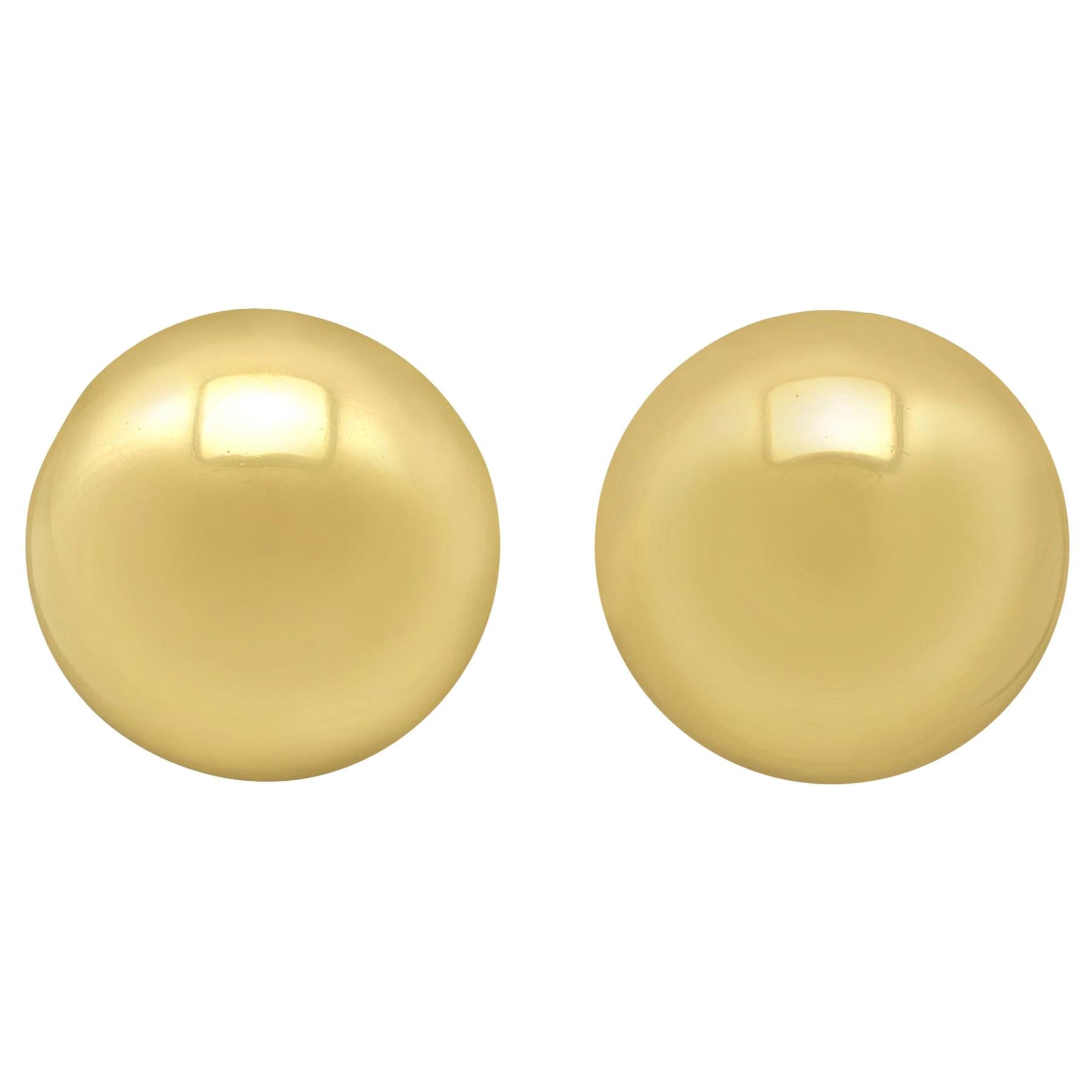 Indian HandTooled Gold Stud Earrings For Sale at 1stDibs indian gold