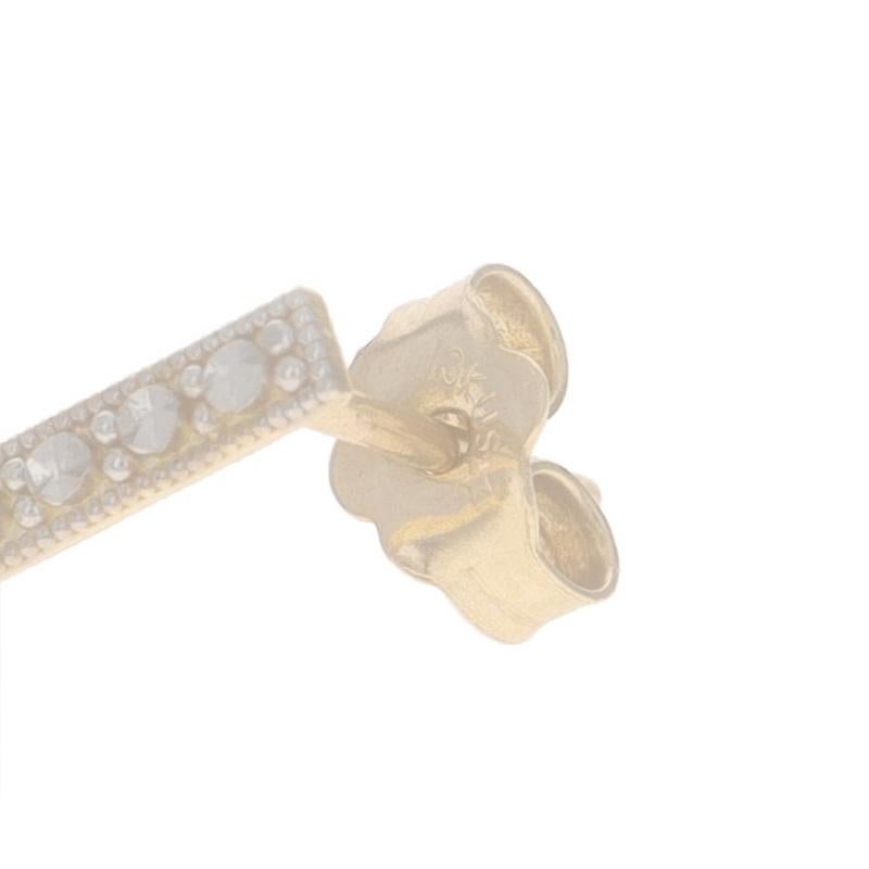 De las mujeres Pendientes colgantes de oro amarillo 10k Milgrain perforados en venta